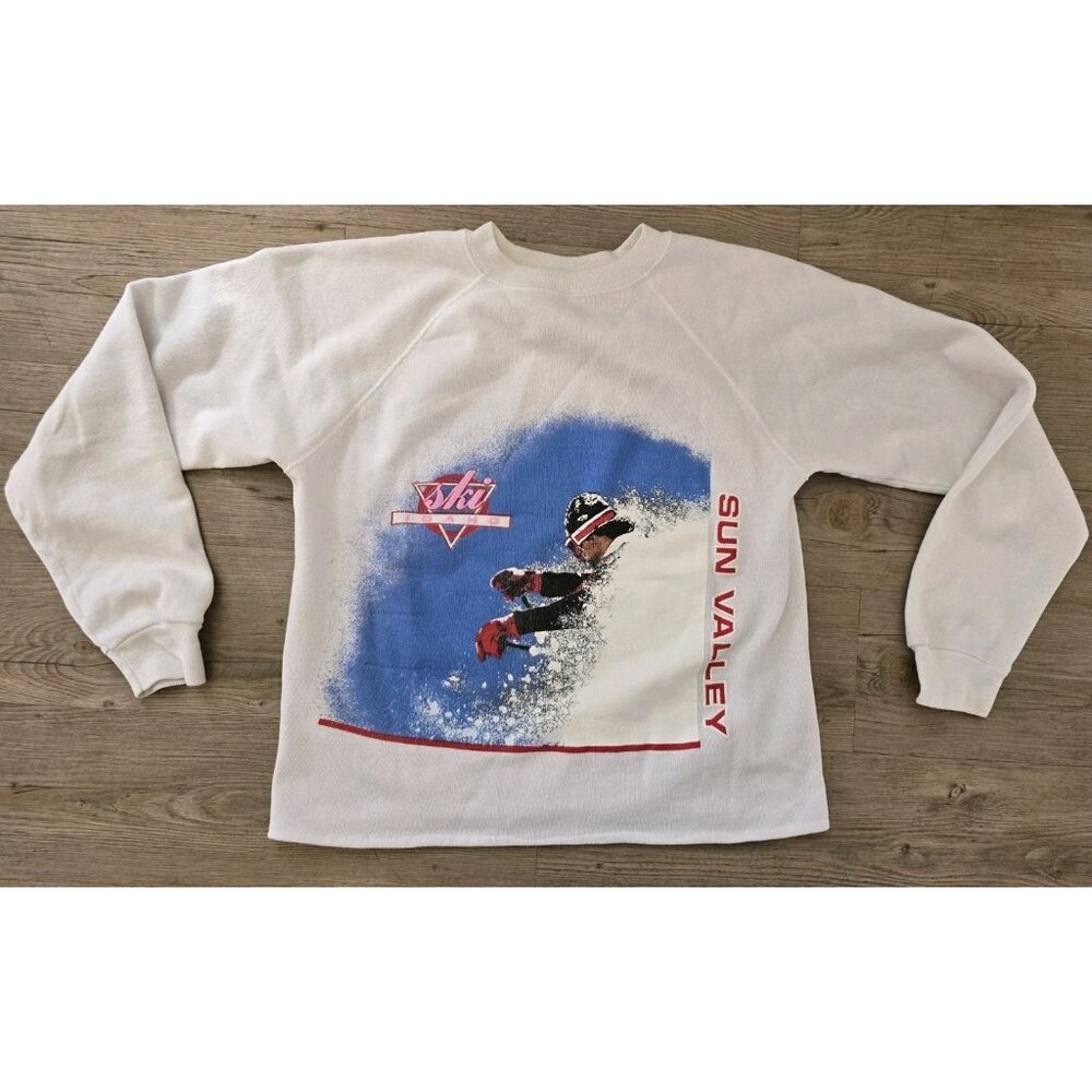 Vintage 90's Ski Idaho Sun‎ Valley Cropped Crew Neck M
